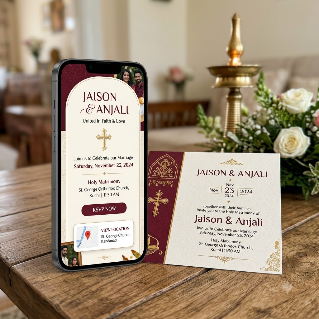 indian christian wedding invitation templates digital and print