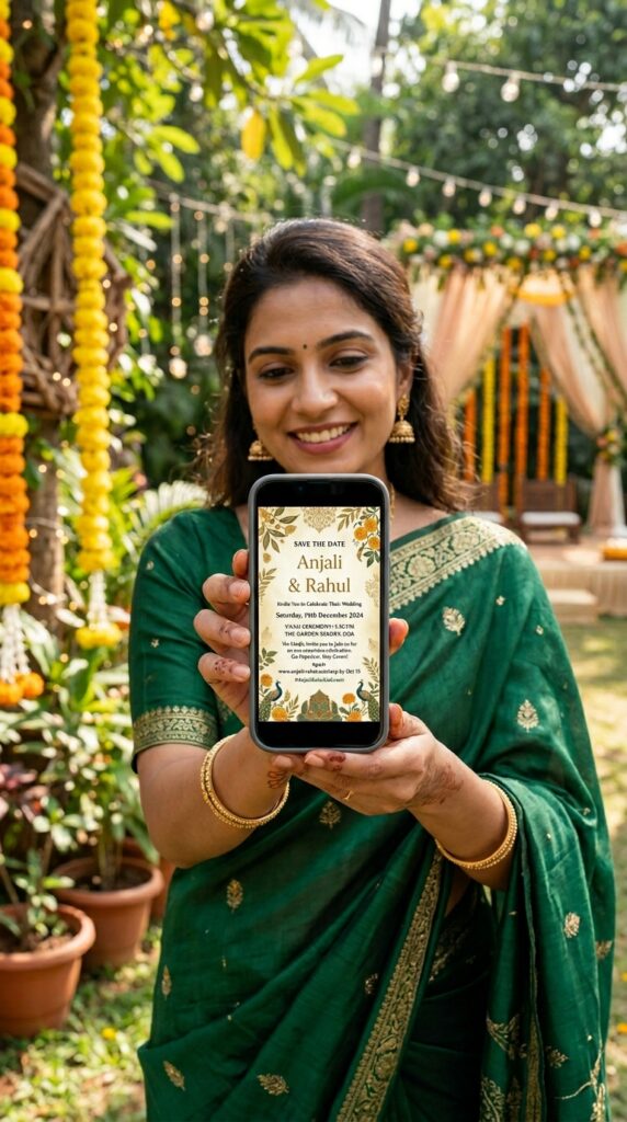 Eco-friendly digital wedding invitations for Indian weddings