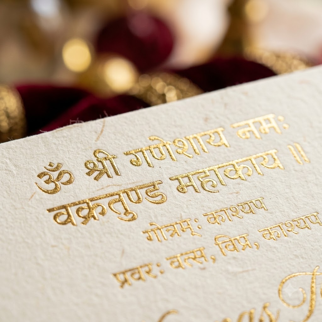 temple invitation card gotram and invocation wording