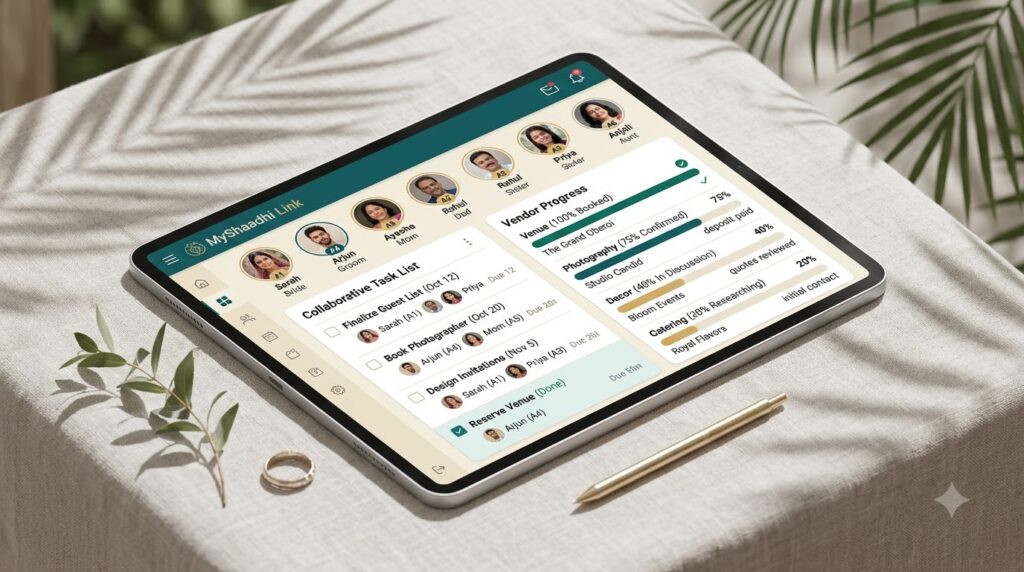 MyShaadhi Link digital wedding invitation with RSVP tracking